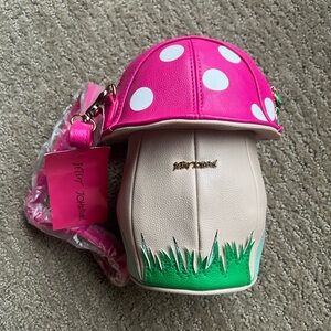 Betsy Johnson Mushroom Crossbody Purse NWT